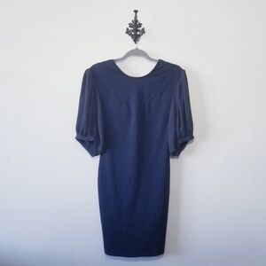 Bodybag by Jude Puff Sleeve Navy Dress Size S